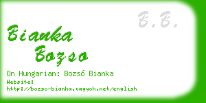 bianka bozso business card